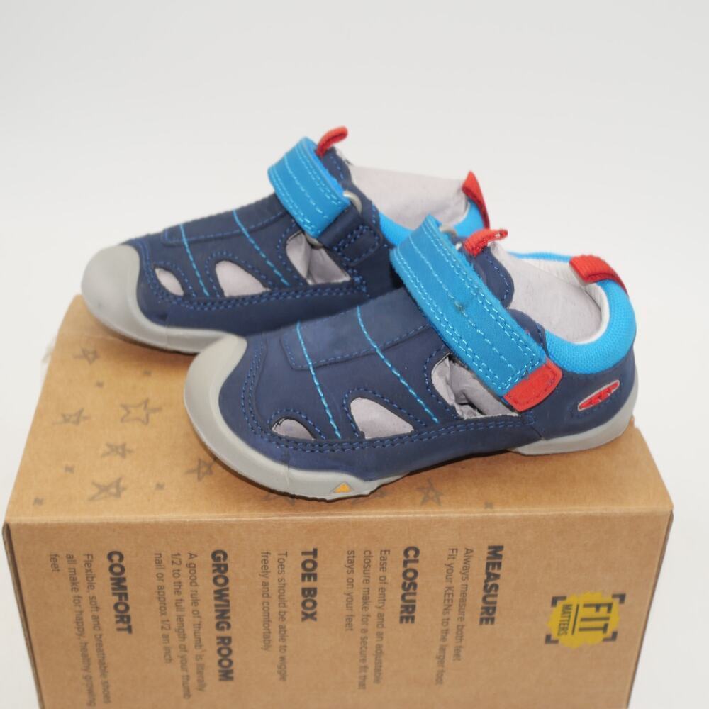 NEW Keen Pep Fisherman Toddler Kid's 6 Sandals Blue Red Boys Girls - Picture 3 of 10